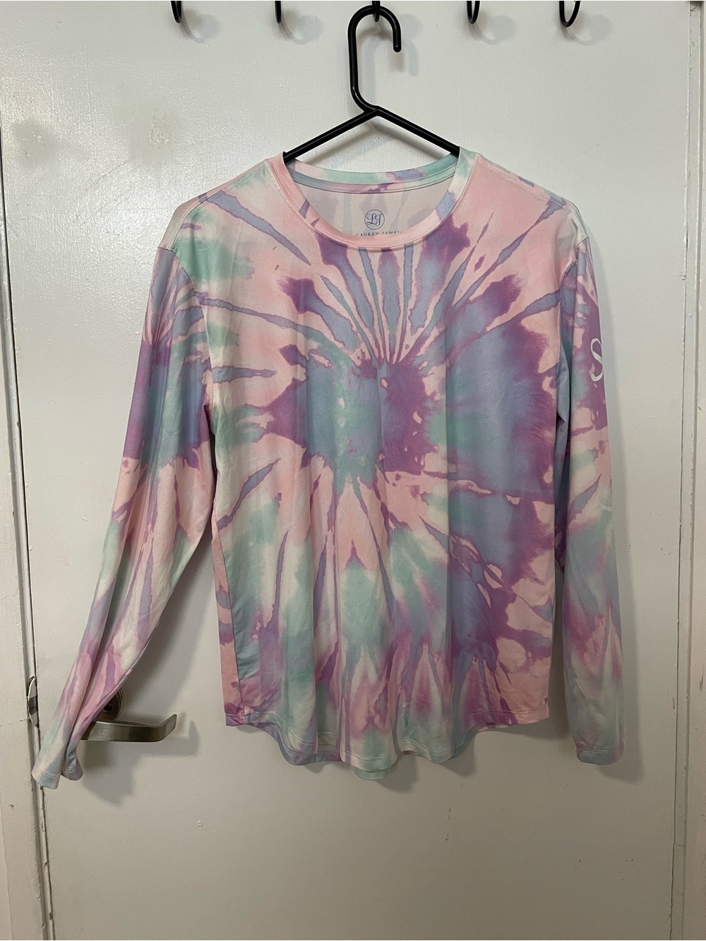 Lauren James Pastel Tie-Dye Long Sleeve Top in Pink, Lavender & Mint